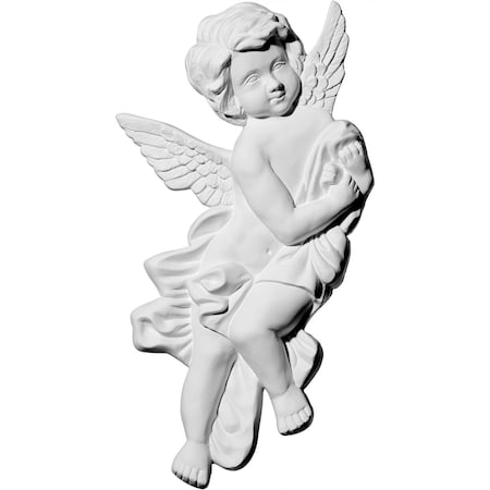 Ekena Millwork 10 5/8"W x 9 3/8"H x 1 1/8"P Pompeii Angel Corner Onlay, Left ONL10X09X01PO-L